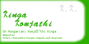kinga komjathi business card